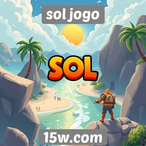 Navegação e design do site sol jogo em foco